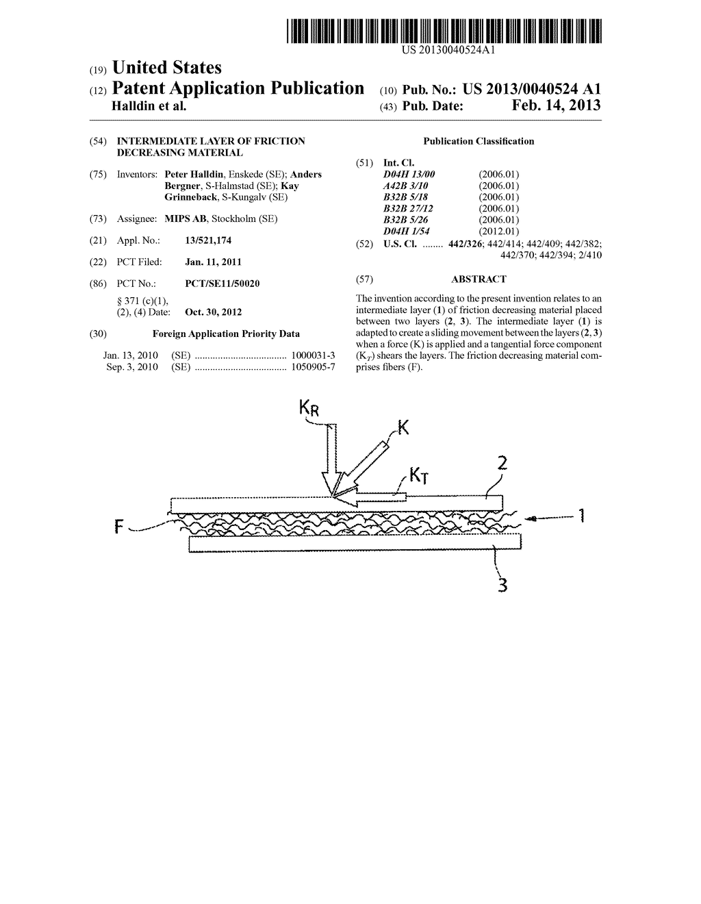 Intermediate Layer of Friction Decreasing Material - diagram, schematic, and image 01