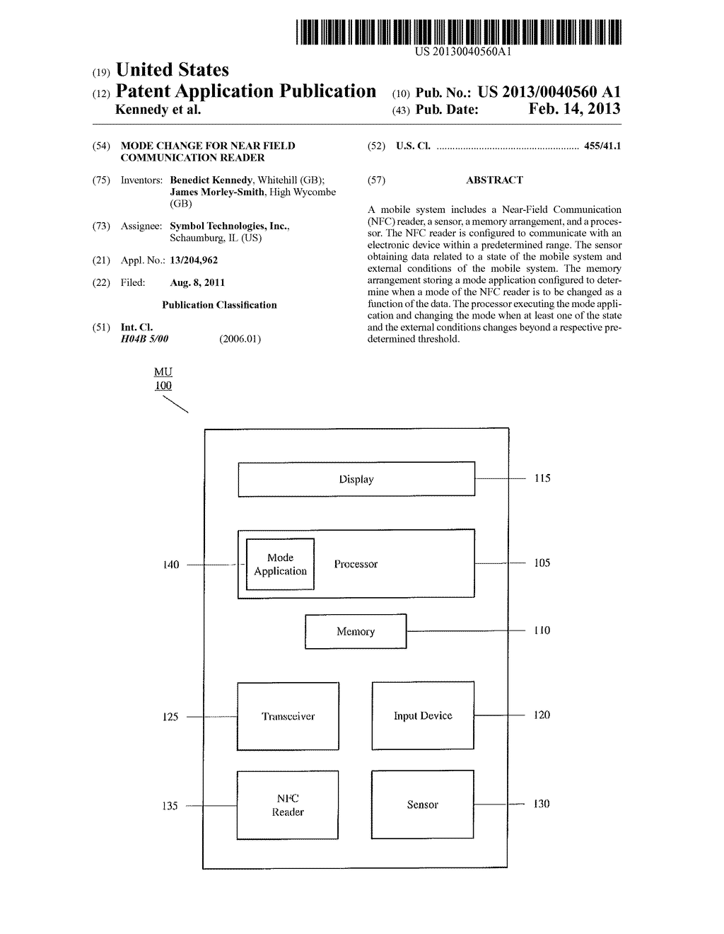 MODE CHANGE FOR NEAR FIELD COMMUNICATION READER - diagram, schematic, and image 01