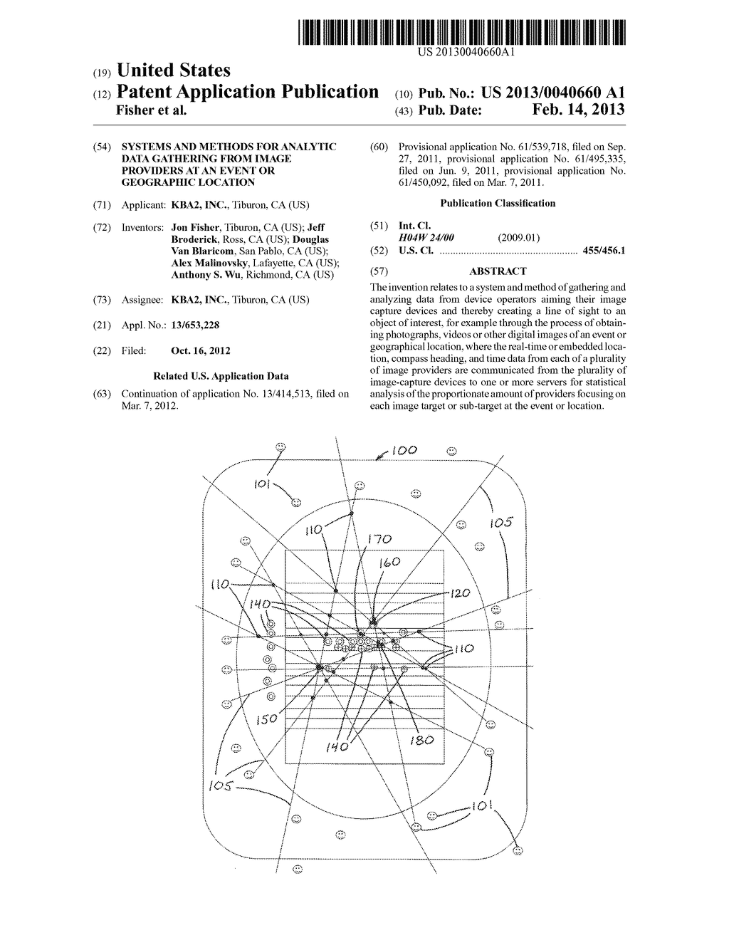 SYSTEMS AND METHODS FOR ANALYTIC DATA GATHERING FROM IMAGE PROVIDERS AT AN     EVENT OR GEOGRAPHIC LOCATION - diagram, schematic, and image 01