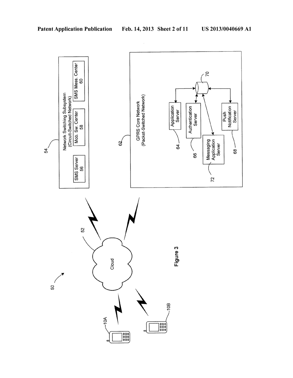 SYSTEM AND METHOD FOR DELIVERING MESSAGES WHILE ROAMING - diagram, schematic, and image 03