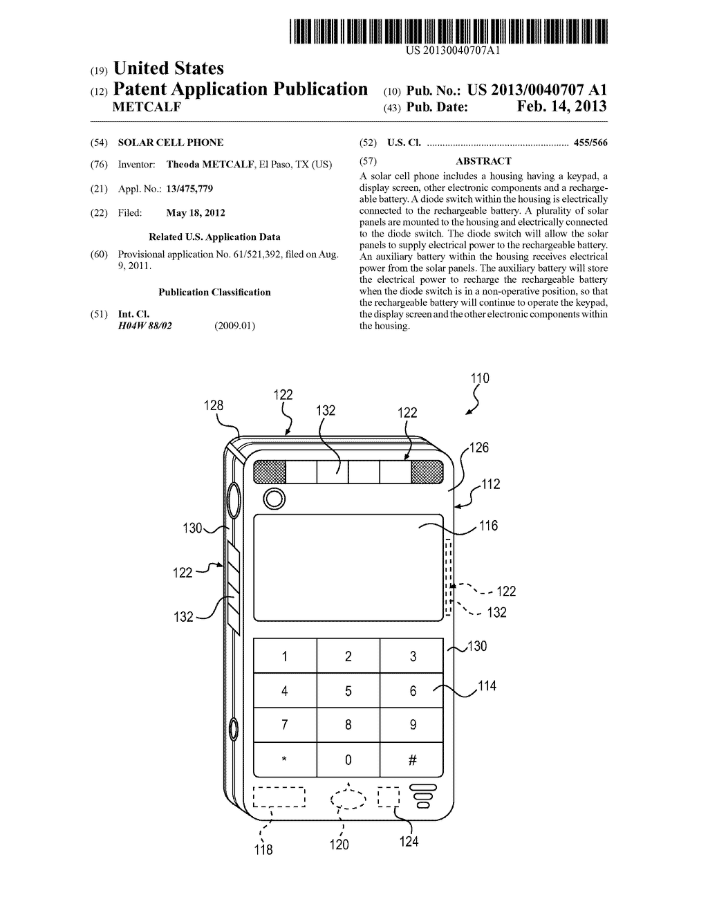 SOLAR CELL PHONE - diagram, schematic, and image 01