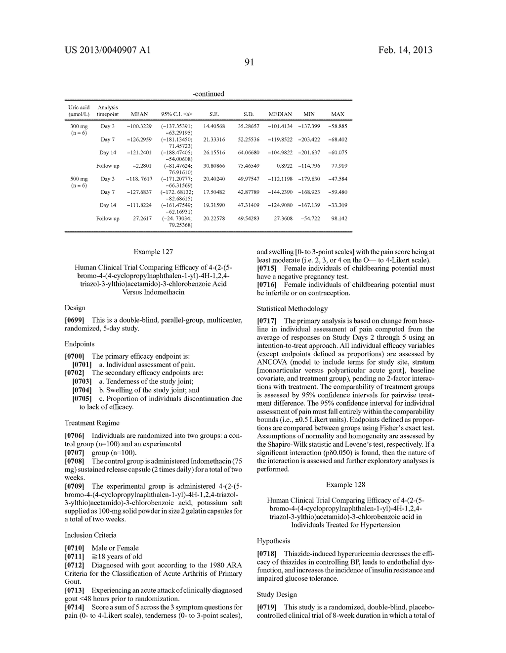 Compounds, Compositions and Methods of Using Same for Modulating Uric Acid     Levels - diagram, schematic, and image 92