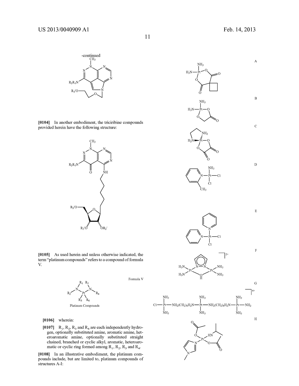 COMPOSITIONS INCLUDING TRICIRIBINE AND ONE OR MORE PLATINUM COMPOUNDS AND     METHODS OF USE THEREOF - diagram, schematic, and image 46