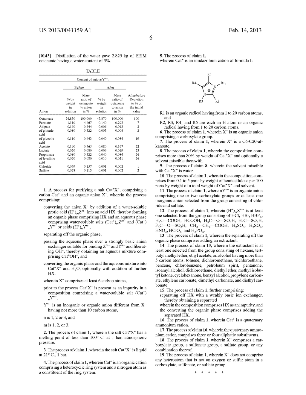 PROCESS FOR PURIFYING IONIC LIQUIDS - diagram, schematic, and image 07