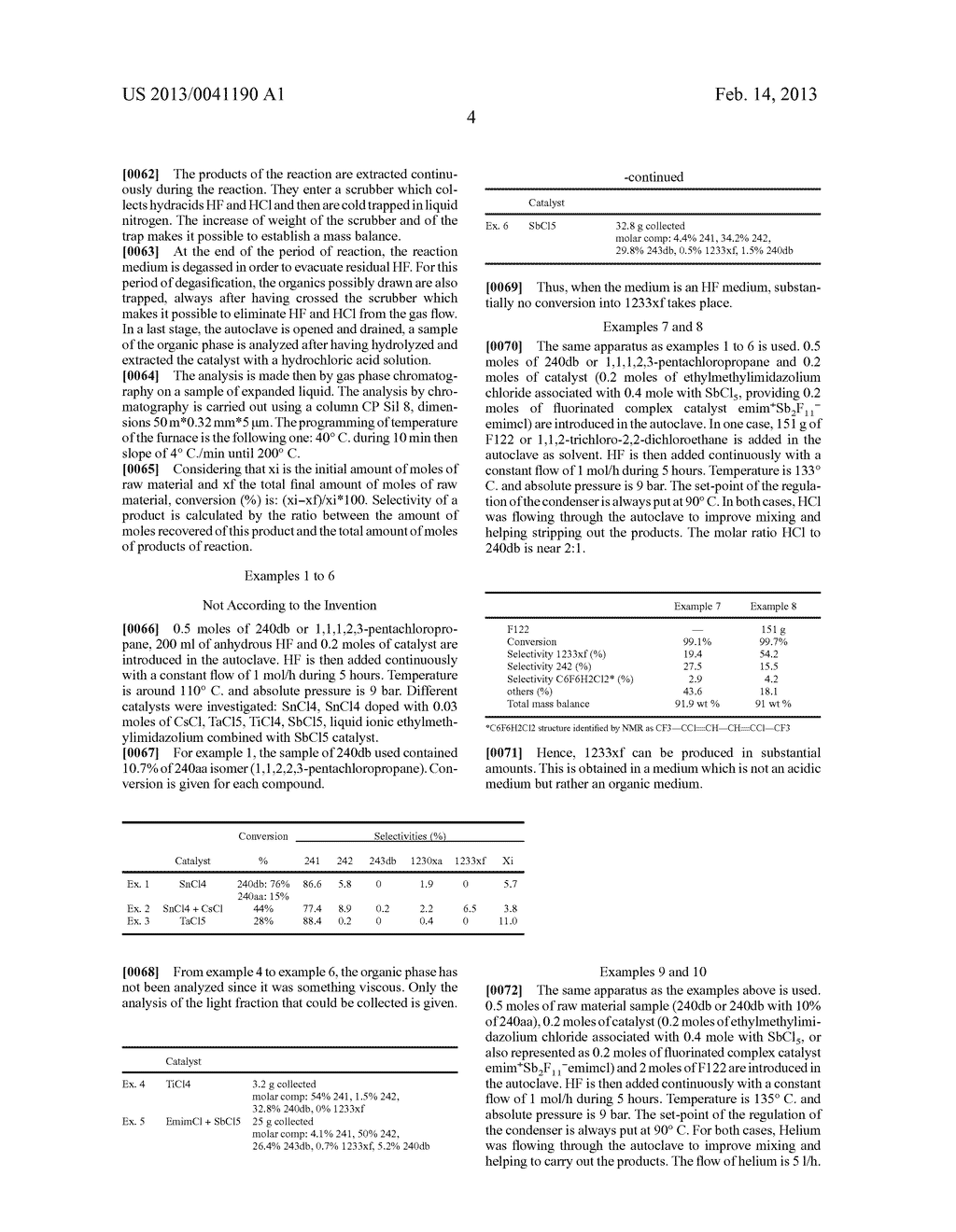 PROCESS FOR THE MANUFACTURE OF 2-CHLORO-3,3,3-TRIFLUOROPROPENE (HFCO     1233xf) BY LIQUID PHASE FLUORINATION OF PENTACHLOROPROPANE - diagram, schematic, and image 07