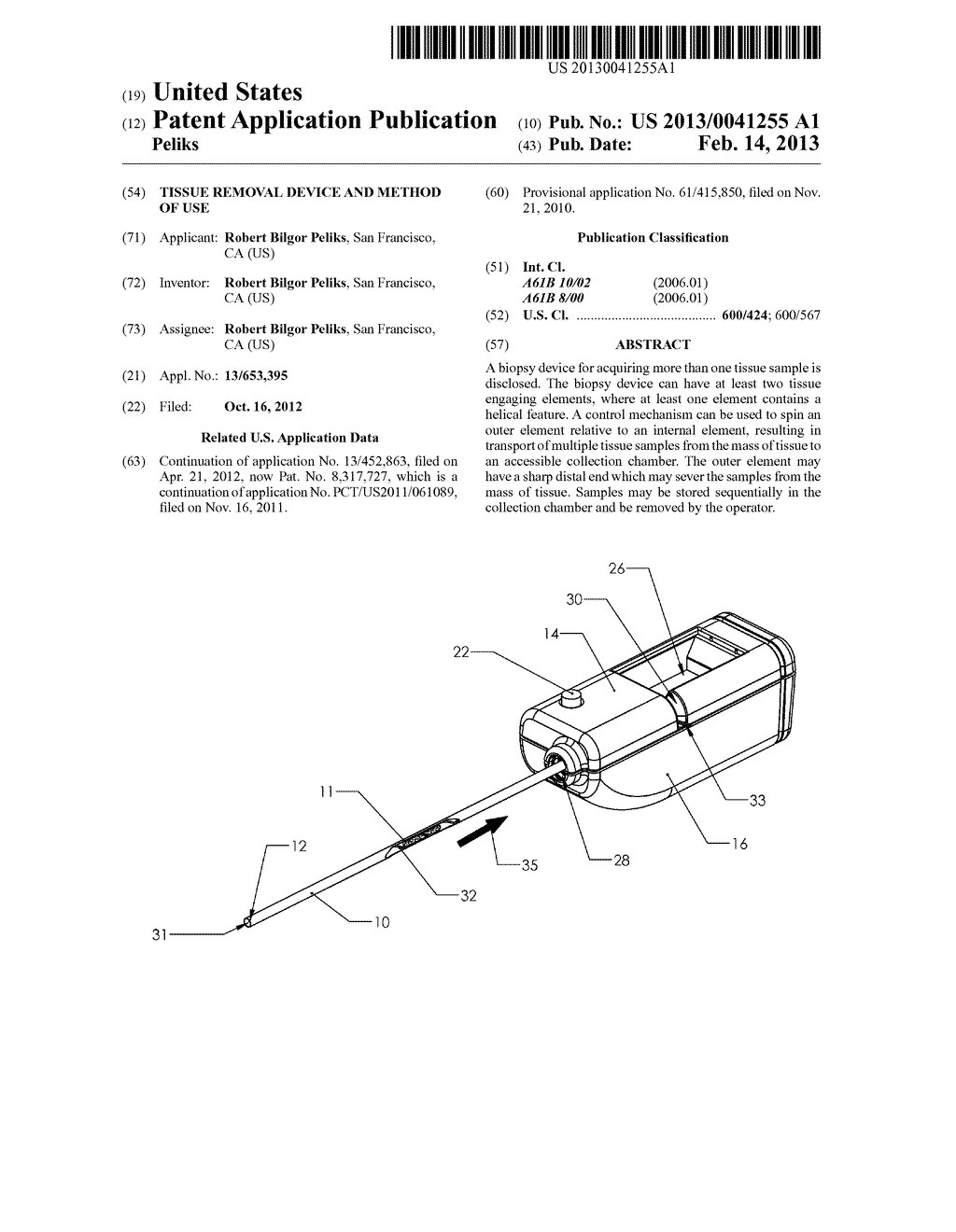 Tissue Removal Device and Method of Use - diagram, schematic, and image 01