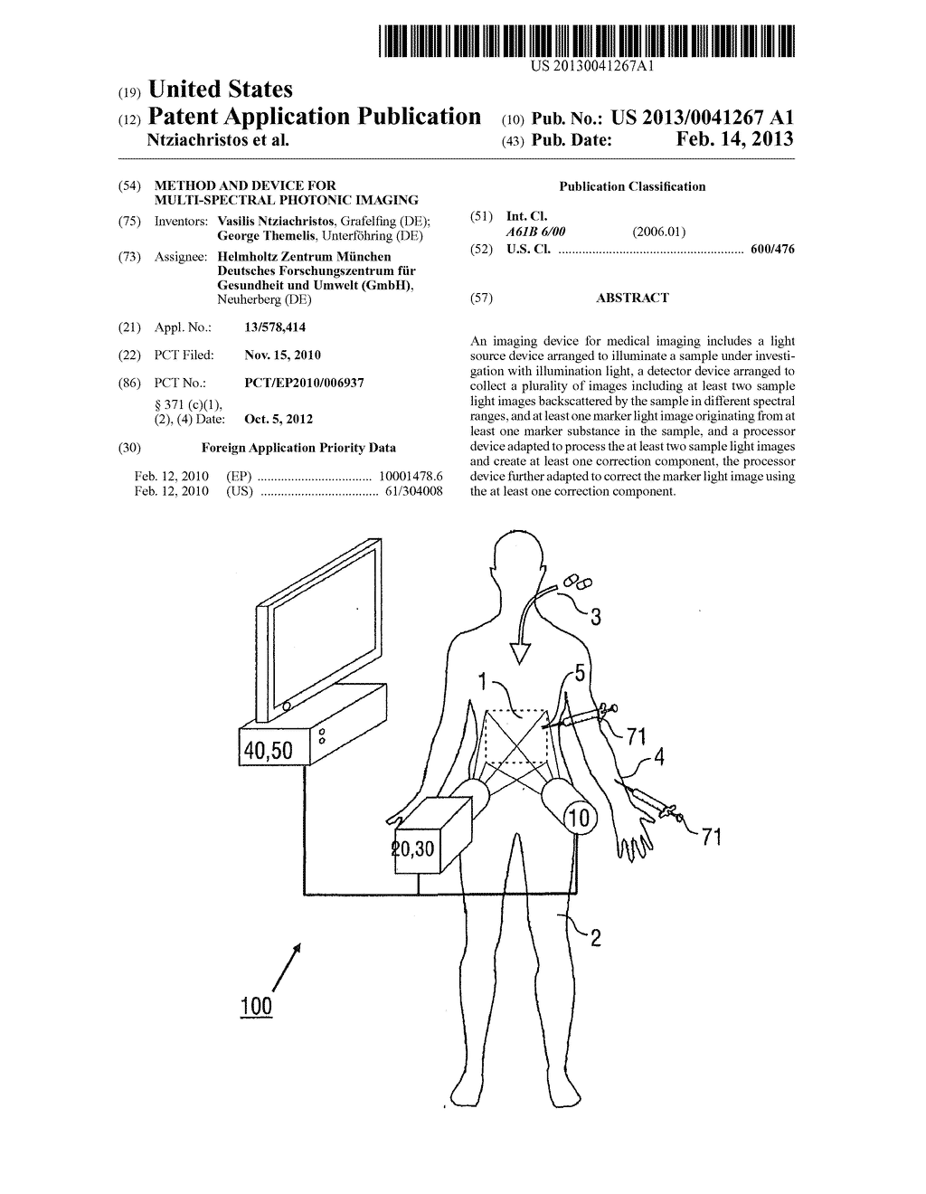 METHOD AND DEVICE FOR MULTI-SPECTRAL PHOTONIC IMAGING - diagram, schematic, and image 01