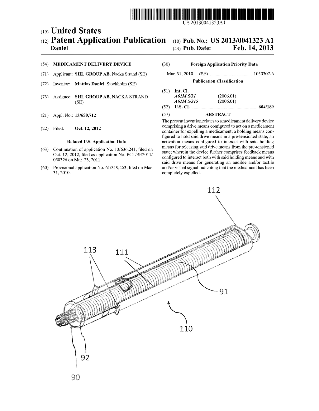 MEDICAMENT DELIVERY DEVICE - diagram, schematic, and image 01