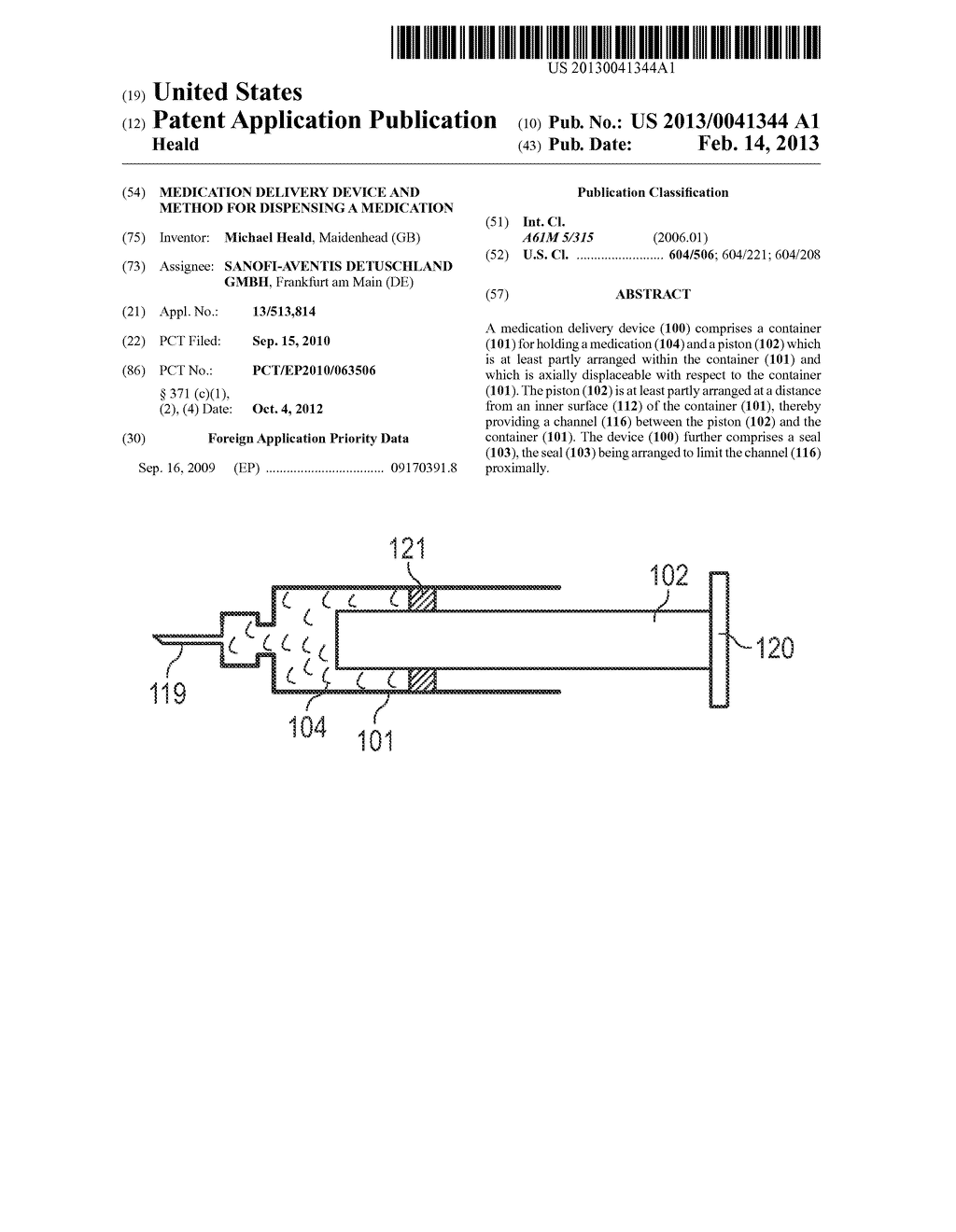 Medication Delivery Device and Method for Dispensing a Medication - diagram, schematic, and image 01