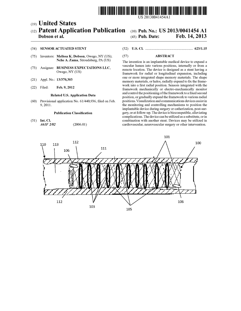 Sensor Actuated Stent - diagram, schematic, and image 01