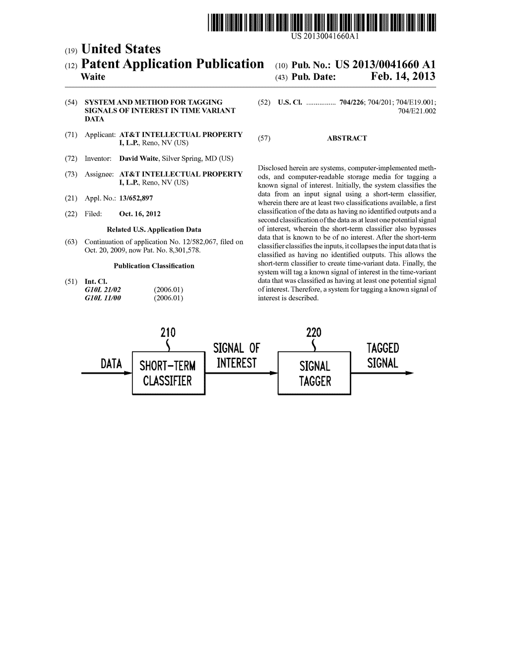 SYSTEM AND METHOD FOR TAGGING SIGNALS OF INTEREST IN TIME VARIANT DATA - diagram, schematic, and image 01