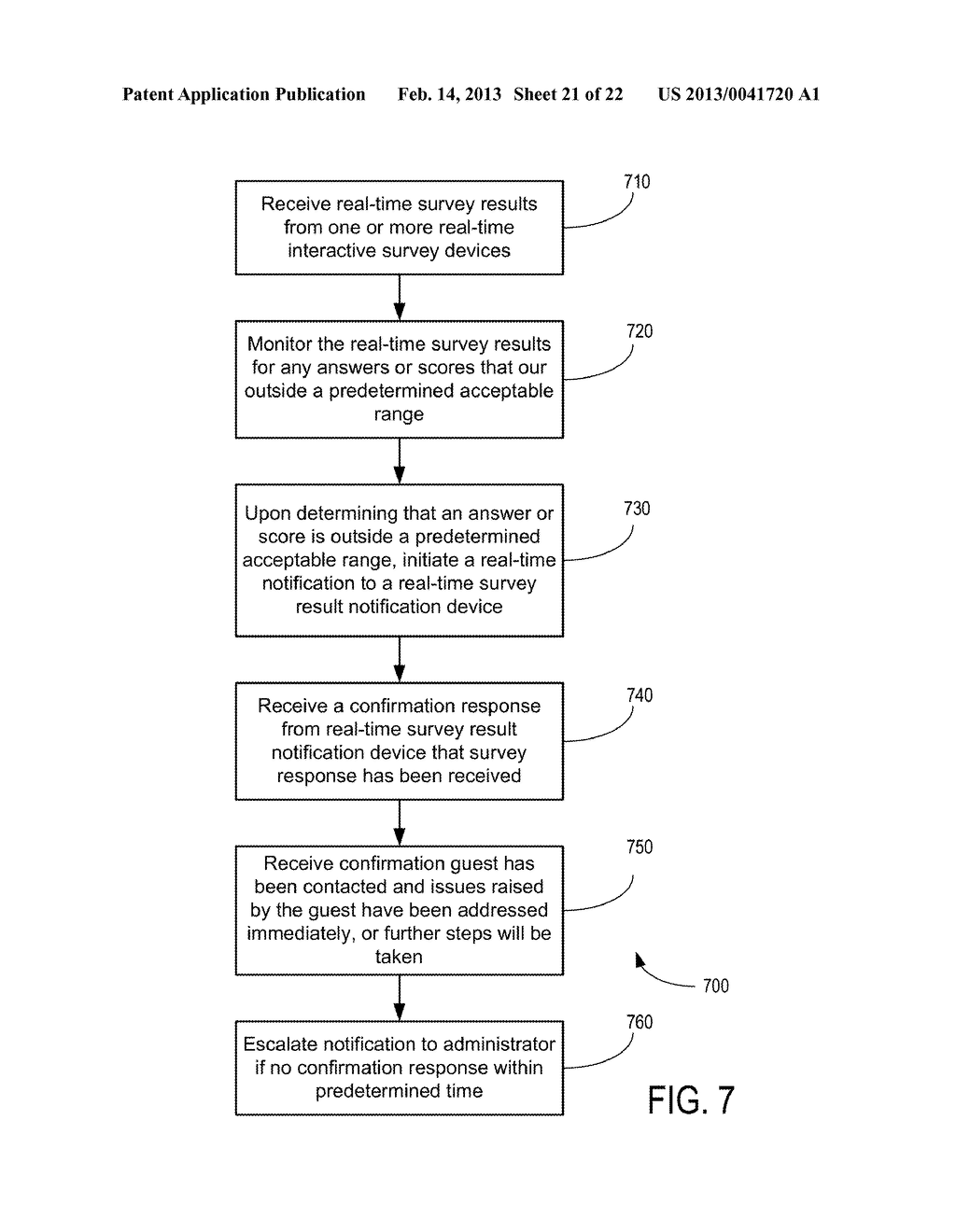 SYSTEM AND METHOD FOR REAL-TIME SATISFACTION SURVEY FEEDBACK - diagram, schematic, and image 22