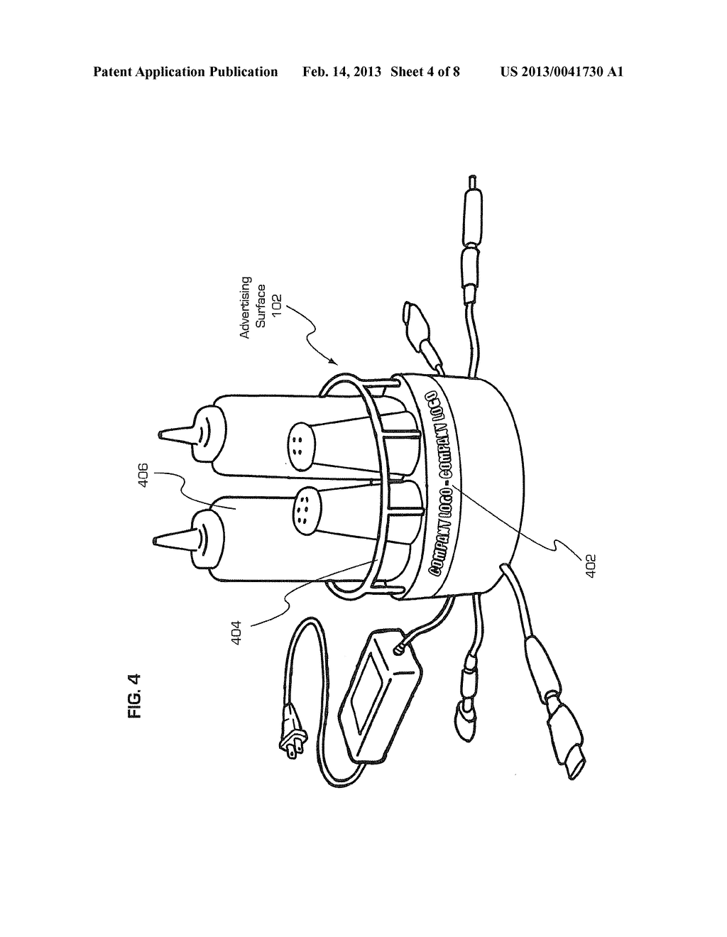 ADVERTISING DEVICE WITH CHARGING BASE - diagram, schematic, and image 05