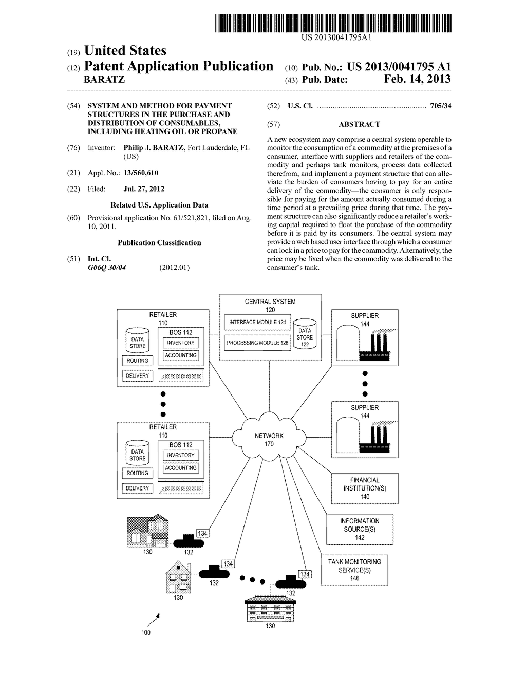 SYSTEM AND METHOD FOR PAYMENT STRUCTURES IN THE PURCHASE AND DISTRIBUTION     OF CONSUMABLES, INCLUDING HEATING OIL OR PROPANE - diagram, schematic, and image 01