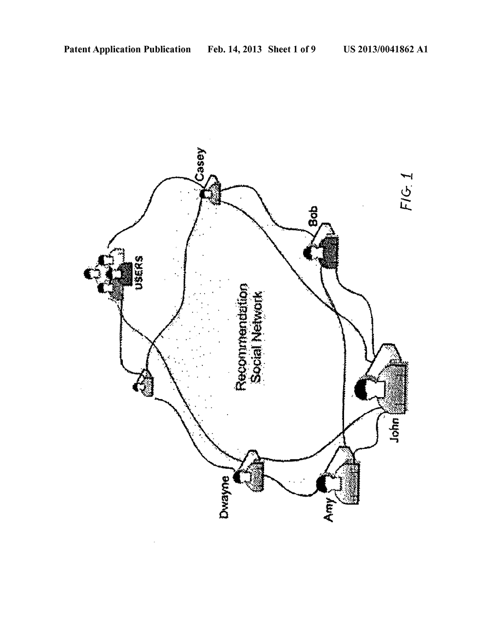 METHOD AND SYSTEM FOR PROVIDING RECOMMENDATIONS IN A SOCIAL NETWORK - diagram, schematic, and image 02