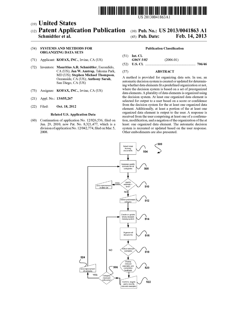 SYSTEMS AND METHODS FOR ORGANIZING DATA SETS - diagram, schematic, and image 01