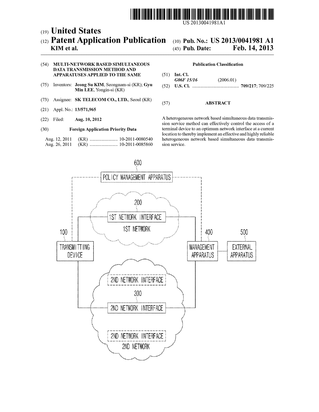 MULTI-NETWORK BASED SIMULTANEOUS DATA TRANSMISSION METHOD AND APPARATUSES     APPLIED TO THE SAME - diagram, schematic, and image 01