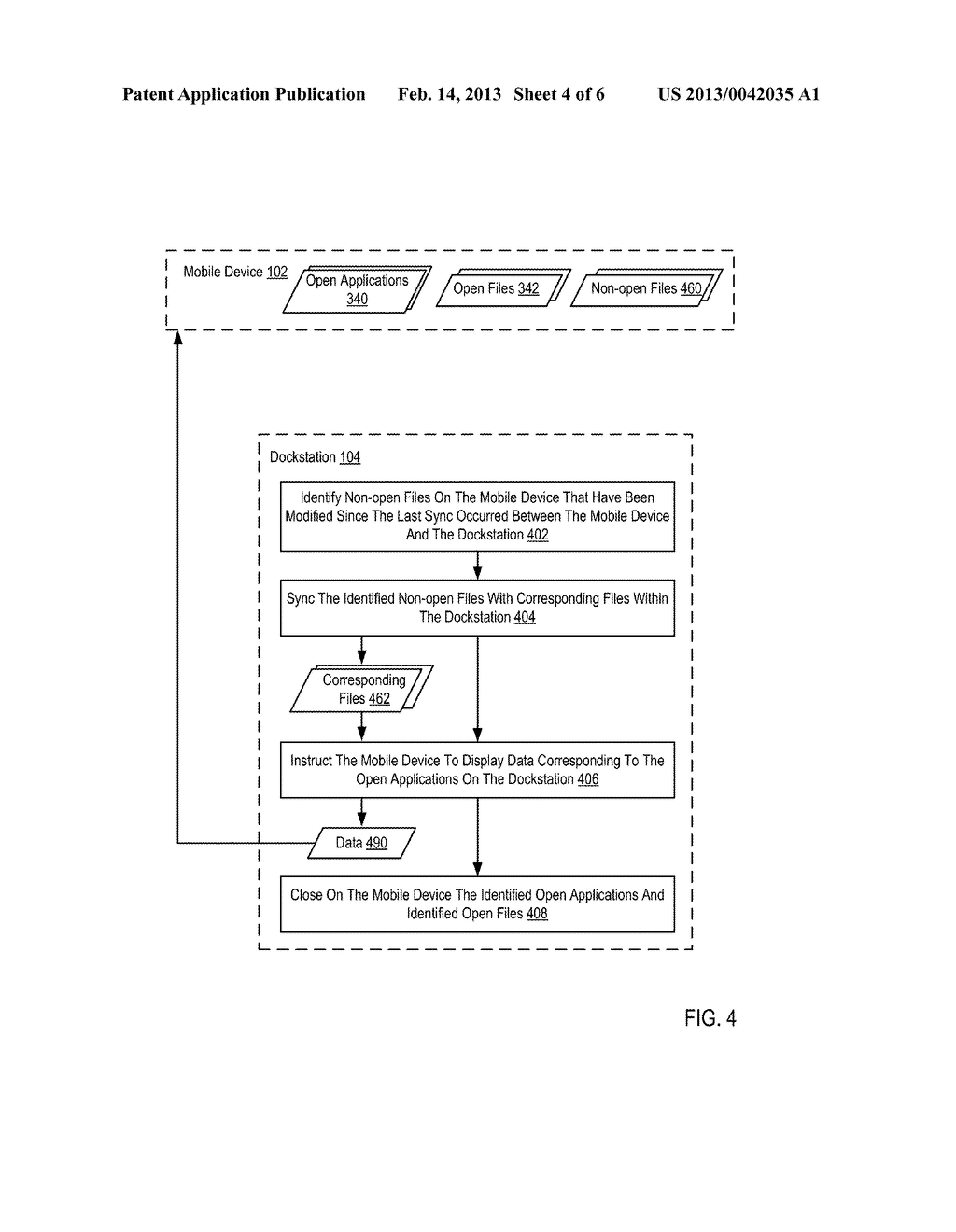 Synchronization Of Data Between An Electronic Computing Mobile Device And     An Electronic Computing Dockstation - diagram, schematic, and image 05