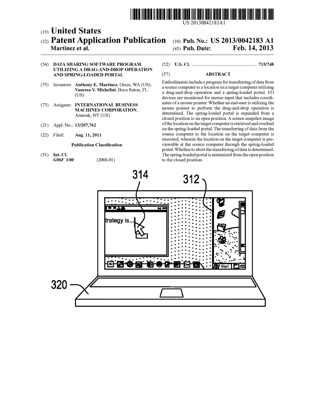 DATA SHARING SOFTWARE PROGRAM UTILIZING A DRAG-AND-DROP OPERATION AND     SPRING-LOADED PORTAL - diagram, schematic, and image 01