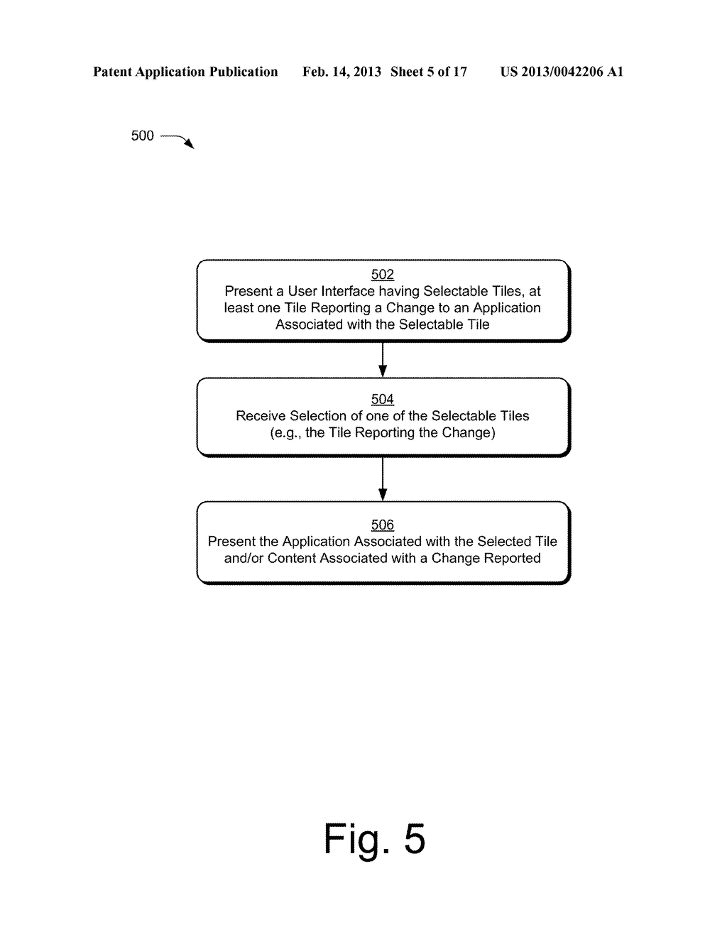 Presenting an Application Change through a Tile - diagram, schematic, and image 06