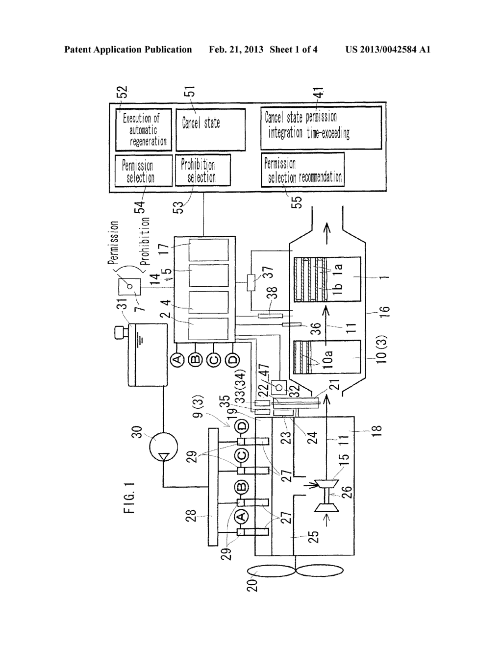 EXHAUST TREATMENT DEVICE FOR A DIESEL ENGINE - diagram, schematic, and image 02