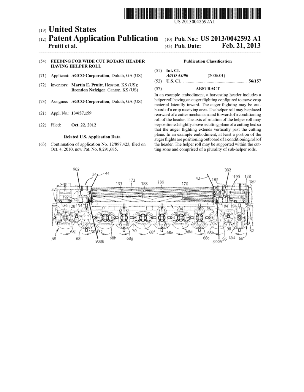 Feeding For Wide Cut Rotary Header Having Helper Roll - diagram, schematic, and image 01