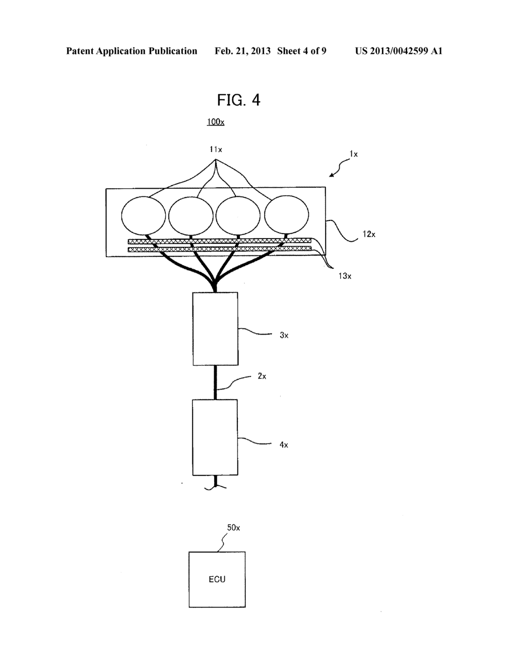 EXHAUST DEVICE FOR AN INTERNAL COMBUSTION ENGINE - diagram, schematic, and image 05