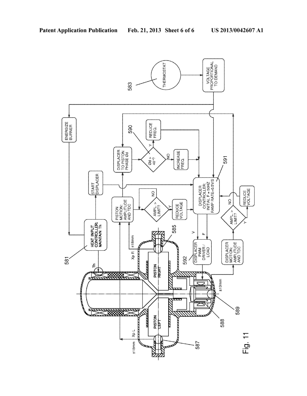 Free-Piston Stirling Machine In An Opposed Piston Gamma Configuration     Having Improved Stability, Efficiency And Control - diagram, schematic, and image 07