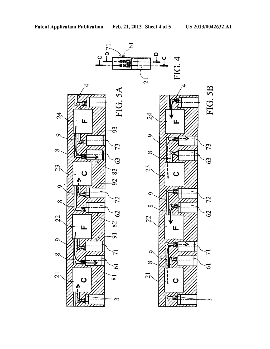 METHOD FOR GENERATING A THERMAL FLOW AND MAGNETOCALORIC THERMAL GENERATOR - diagram, schematic, and image 05