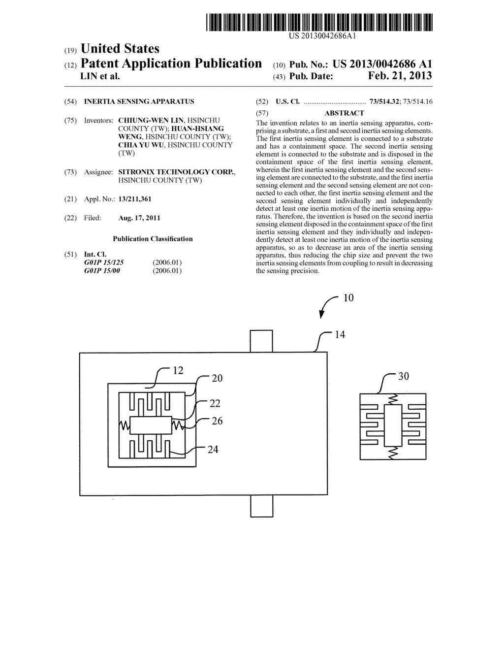 INERTIA SENSING APPARATUS - diagram, schematic, and image 01