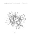 DEVICE FOR PIVOTING ONE OR MORE NOSE FLAPS OF A TRACK-GUIDED VEHICLE diagram and image