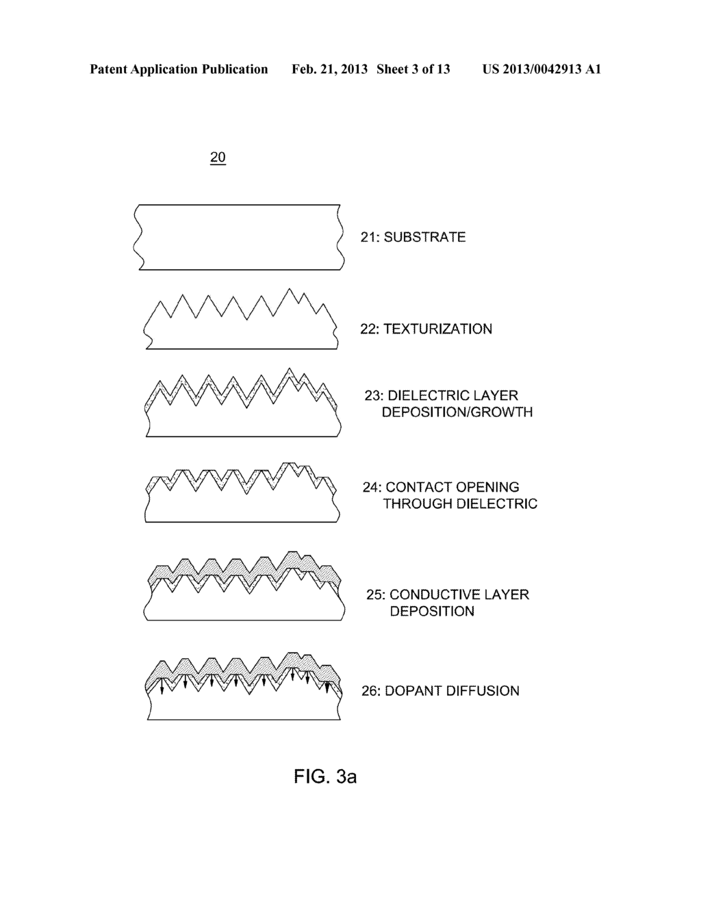 SHIELDED ELECTRICAL CONTACT AND DOPING THROUGH A PASSIVATING DIELECTRIC     LAYER IN A HIGH-EFFICIENCY CRYSTALLINE SOLAR CELL, INCLUDING STRUCTURE     AND METHODS OF MANUFACTURE - diagram, schematic, and image 04