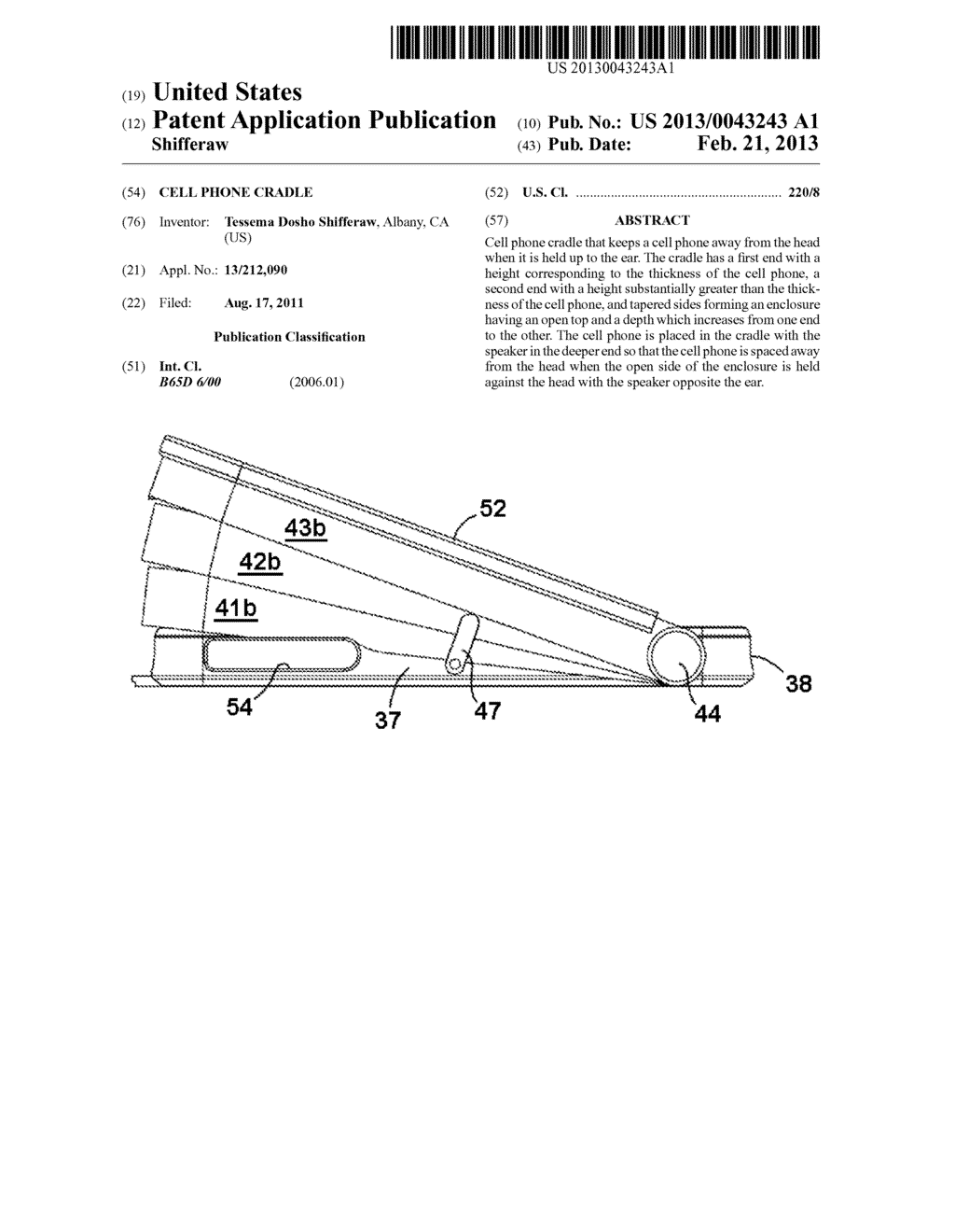 Cell Phone Cradle - diagram, schematic, and image 01