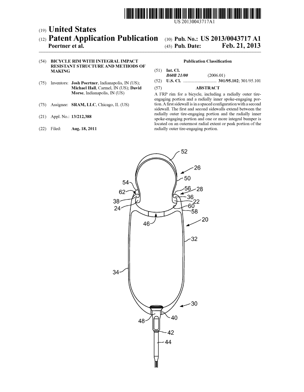 BICYCLE RIM WITH INTEGRAL IMPACT RESISTANT STRUCTURE AND METHODS OF MAKING - diagram, schematic, and image 01