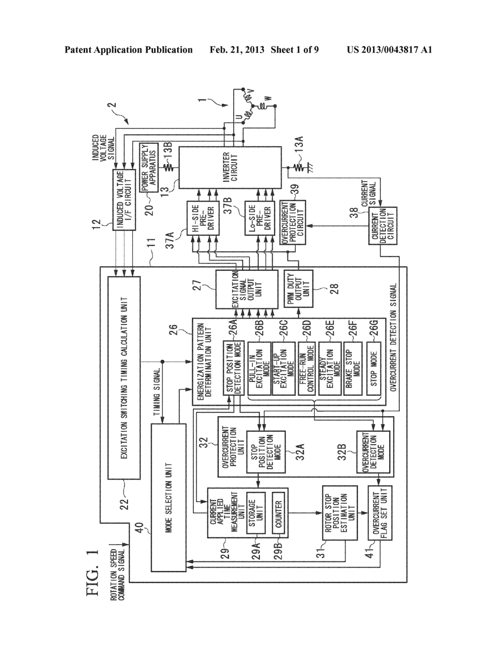 DRIVING APPARATUS AND STOP POSITION DETECTION METHOD - diagram, schematic, and image 02