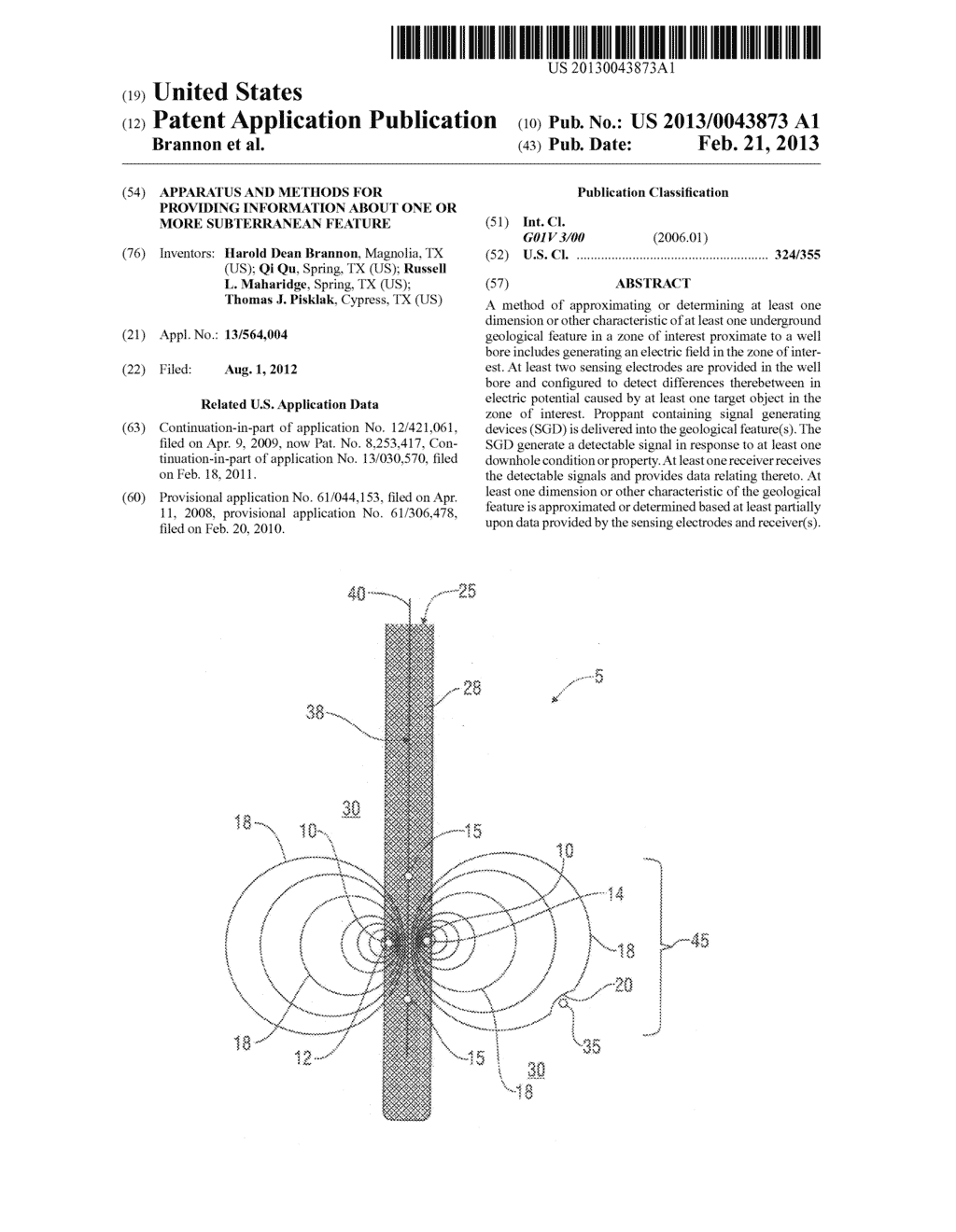 APPARATUS AND METHODS FOR PROVIDING INFORMATION ABOUT ONE OR MORE     SUBTERRANEAN FEATURE - diagram, schematic, and image 01