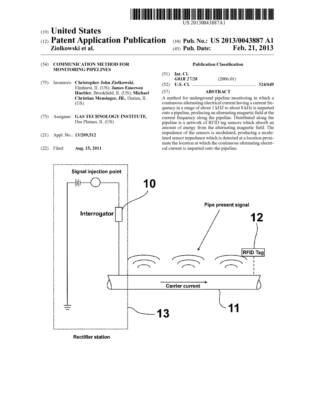 COMMUNICATION METHOD FOR MONITORING PIPELINES - diagram, schematic, and image 01