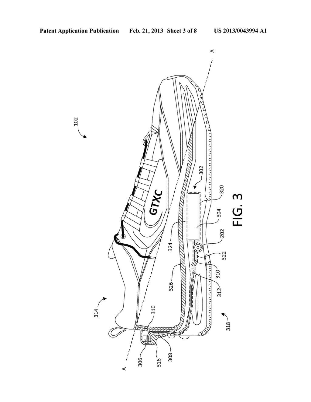FOOTWEAR WITH EMBEDDED TRACKING DEVICE AND METHOD OF MANUFACTURE - diagram, schematic, and image 04