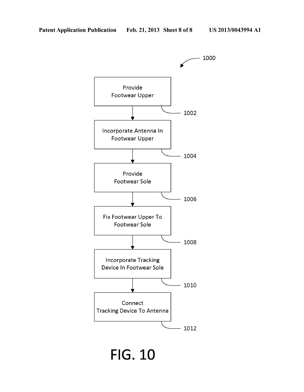 FOOTWEAR WITH EMBEDDED TRACKING DEVICE AND METHOD OF MANUFACTURE - diagram, schematic, and image 09