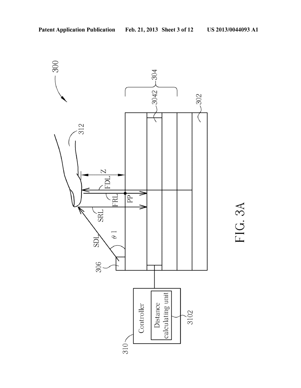 DISPLAY AND METHOD OF DETERMINING A POSITION OF AN OBJECT APPLIED TO A     THREE-DIMENSIONAL INTERACTIVE DISPLAY - diagram, schematic, and image 04