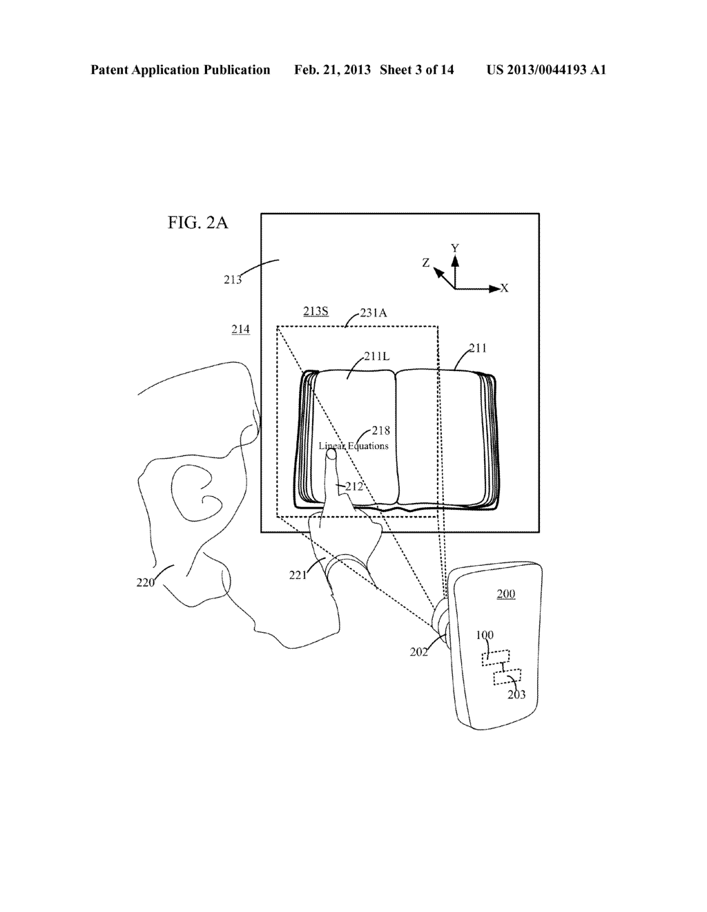 DYNAMIC SELECTION OF SURFACES IN REAL WORLD FOR PROJECTION OF INFORMATION     THEREON - diagram, schematic, and image 04