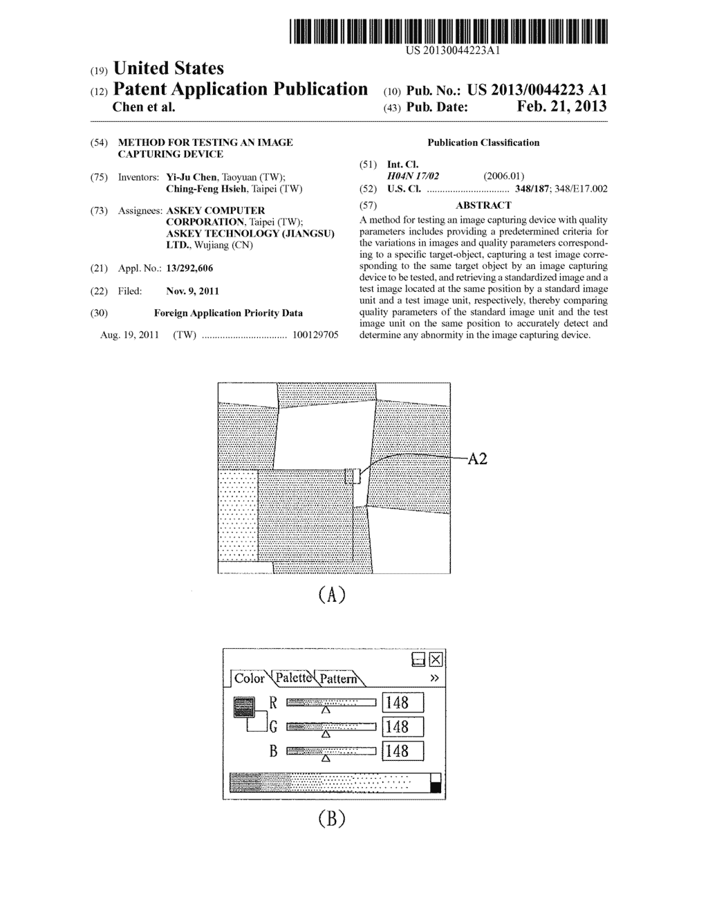 METHOD FOR TESTING AN IMAGE CAPTURING DEVICE - diagram, schematic, and image 01