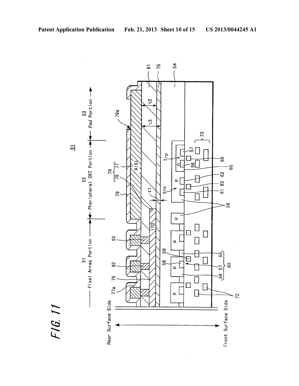 SOLID-STATE IMAGER DEVICE, DRIVE METHOD OF SOLID-STATE IMAGER DEVICE AND     CAMERA APPARATUS - diagram, schematic, and image 11