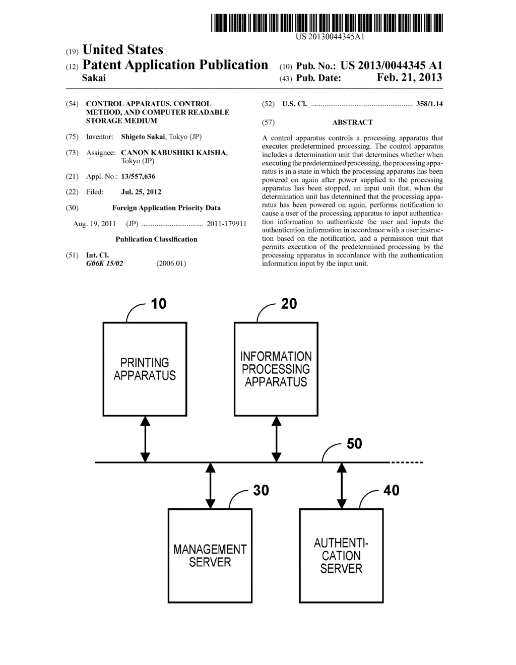 CONTROL APPARATUS, CONTROL METHOD, AND COMPUTER READABLE STORAGE MEDIUM - diagram, schematic, and image 01