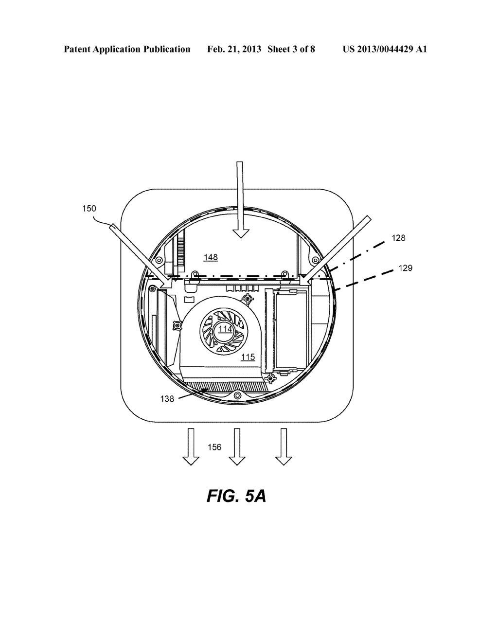 COOLING ARRANGEMENT FOR SMALL FORM FACTOR DESKTOP COMPUTER - diagram, schematic, and image 04