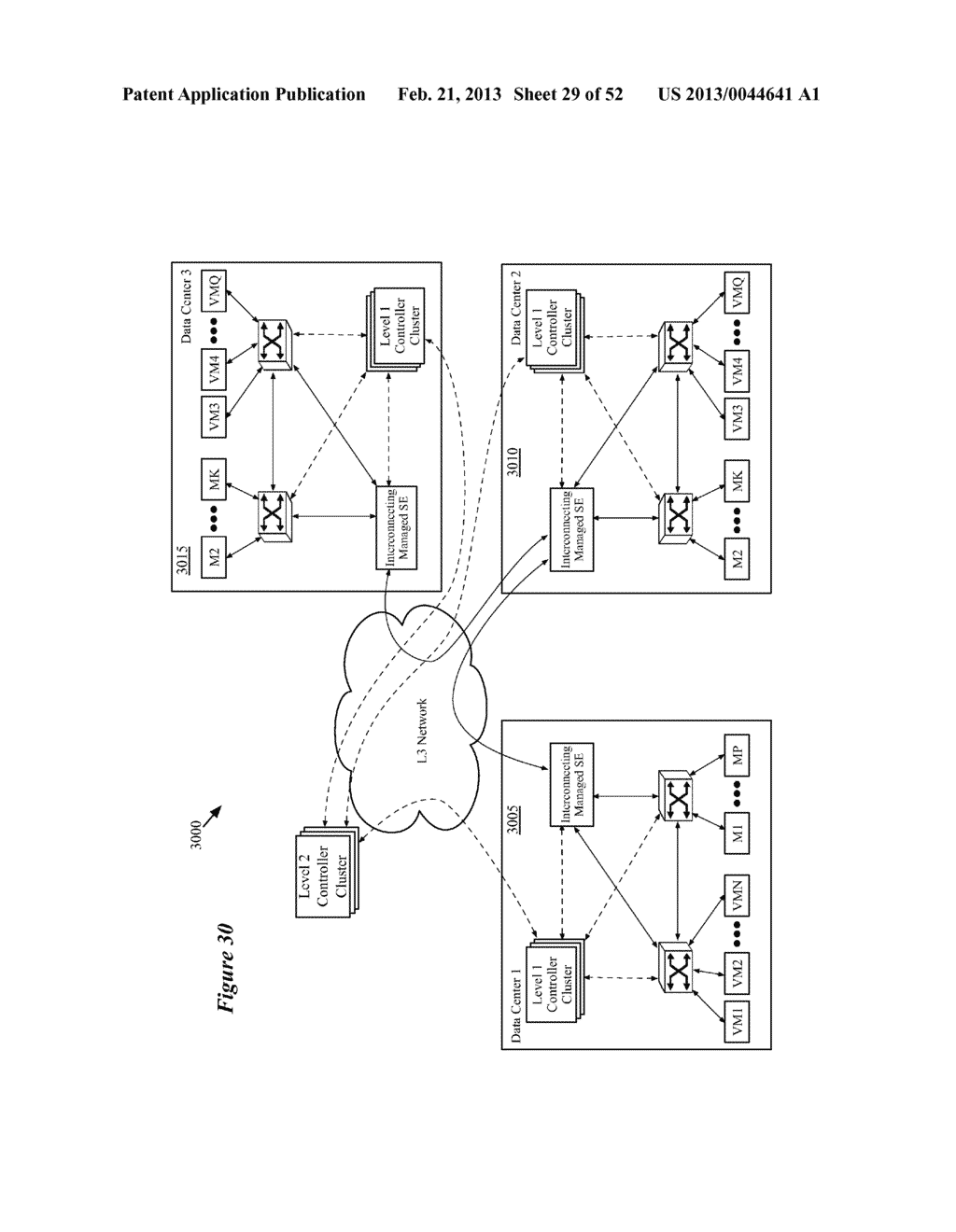 FEDERATING INTERCONNECTION SWITCHING ELEMENT NETWORK TO TWO OR MORE LEVELS - diagram, schematic, and image 30