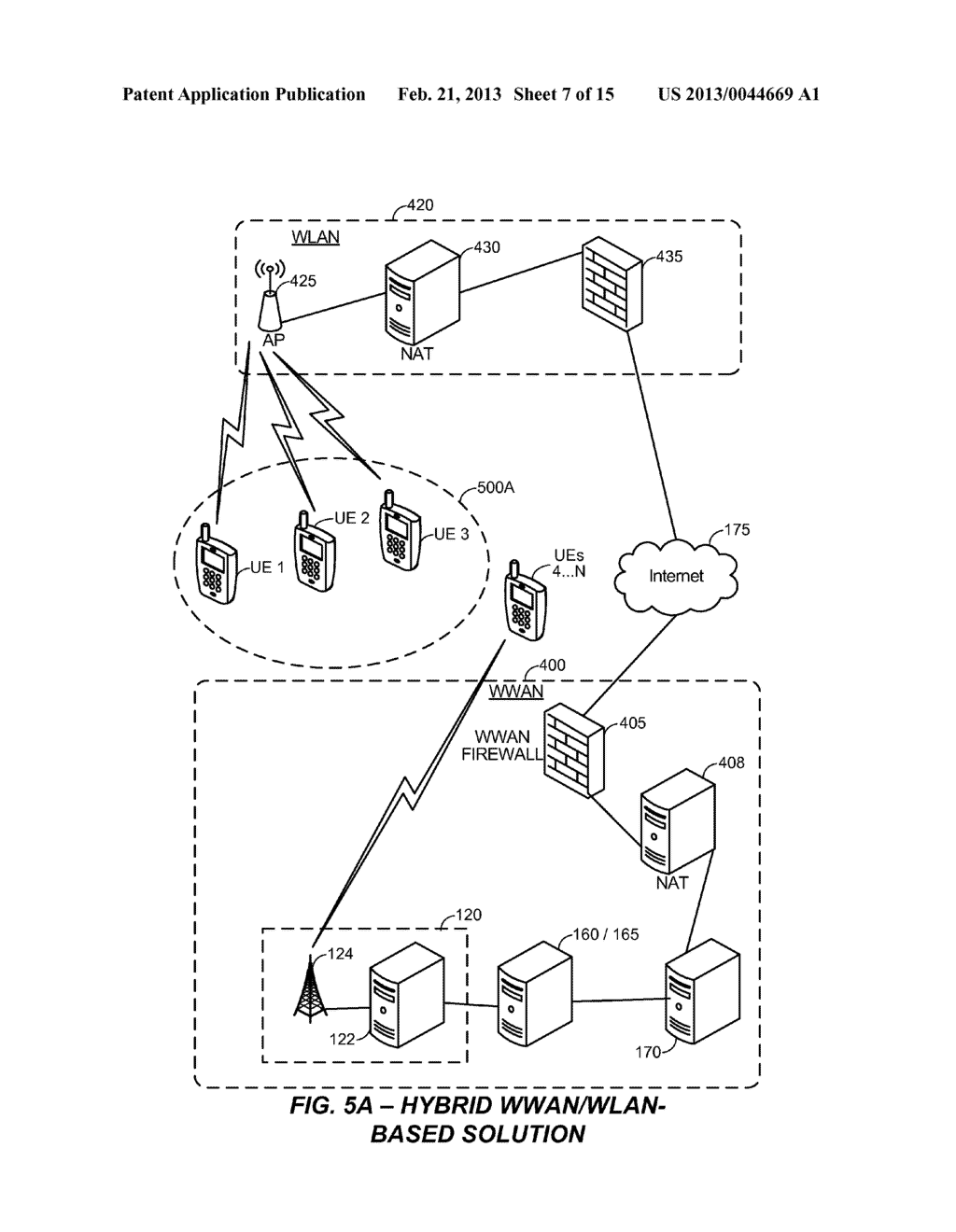 SUPPORTING A SERVER-ARBITRATED GROUP COMMUNICATION SESSION OVER A LOCAL     WIRELESS NETWORK VIA A WIRELESS WIDE AREA NETWORK PROXY CLIENT - diagram, schematic, and image 08