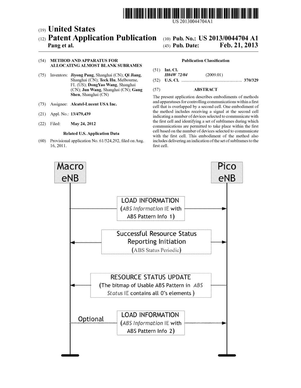 METHOD AND APPARATUS FOR ALLOCATING ALMOST BLANK SUBRAMES - diagram, schematic, and image 01