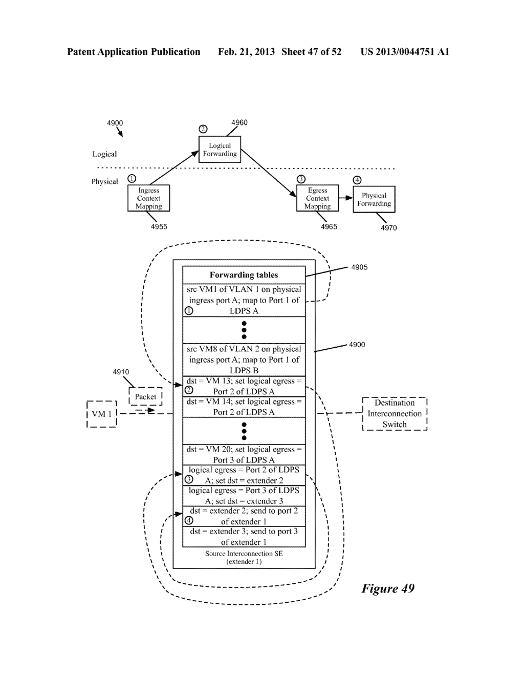 PACKET PROCESSING IN MANAGED INTERCONNECTION SWITCHING ELEMENTS - diagram, schematic, and image 48