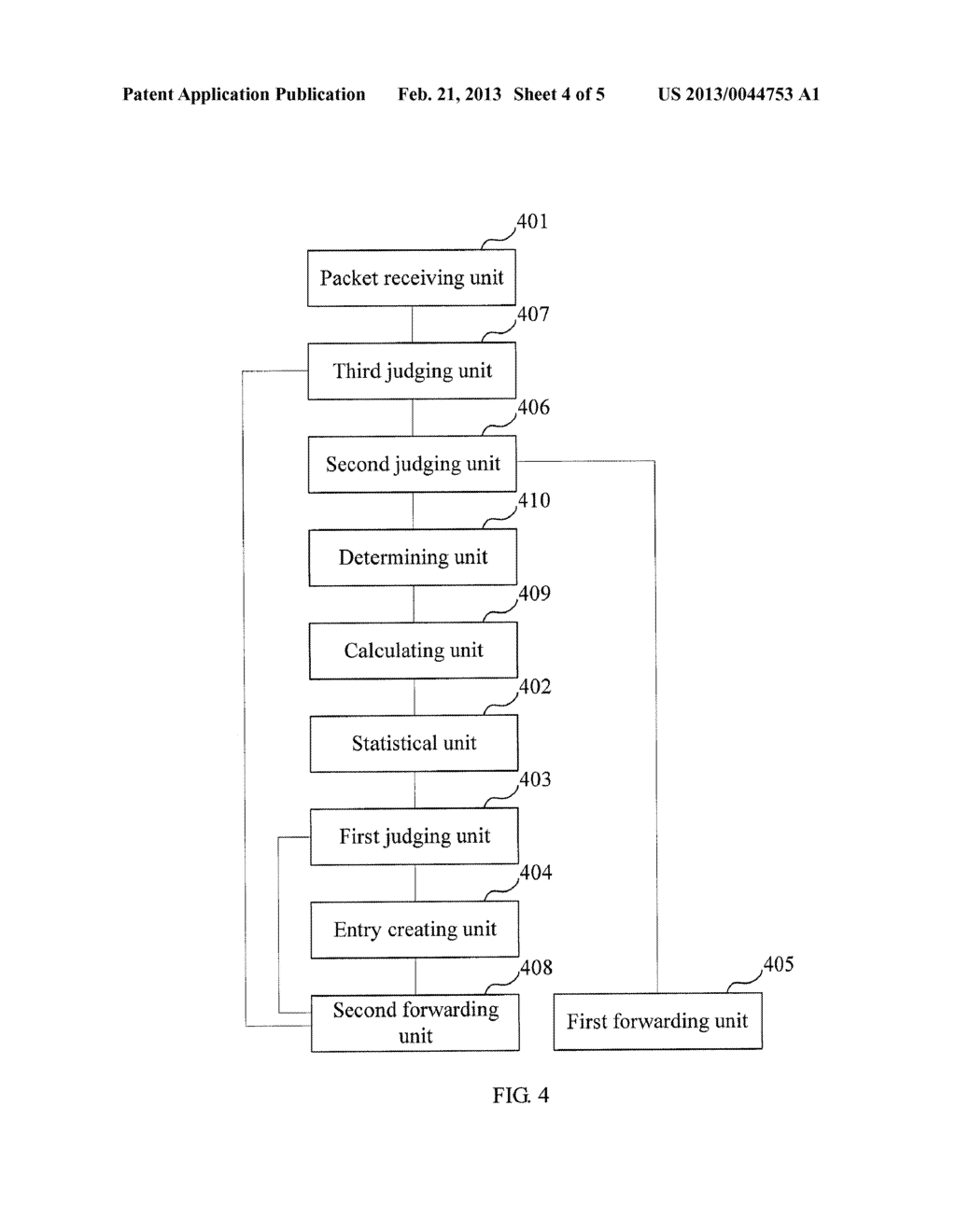 METHOD FOR CREATING STREAM FORWARDING ENTRY, AND DATA COMMUNICATION DEVICE - diagram, schematic, and image 05